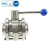 Food Grade Flange Butterfly Valve with Round Handle