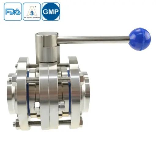 Food Grade Flange Butterfly Valve with Round Handle