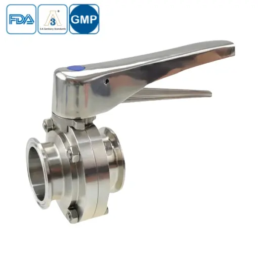 Stainless Steel Sanitary Butterfly Valve with Clamp Ends