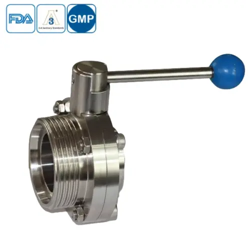 Hygienic Male-Welded Stainless Steel Butterfly Valve