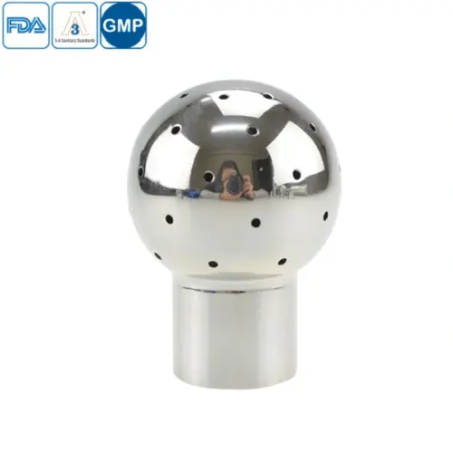 Sanitary stainless steel fixed welded cleaning ball for CIP systems