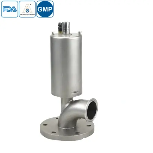 Stainless steel hygienic grade pneumatic bending type tank bottom valve for food and pharmaceutical applications