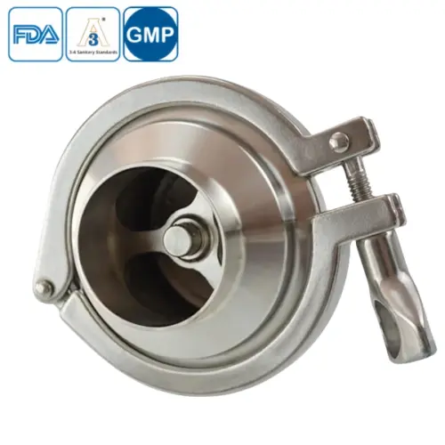 Stainless steel food grade clamp-type welded NRV check valve for hygienic processing pipelines