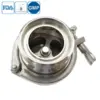 Stainless steel food grade middle-clamp union type check valve for hygienic fluid pipelines