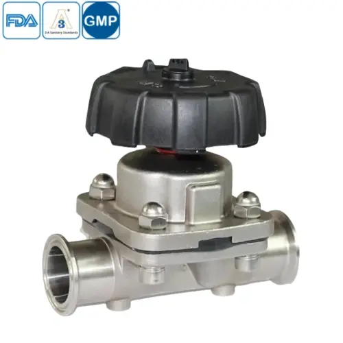 Stainless steel food grade manual type high precision casting diaphragm valve
