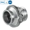 Stainless steel hygienic grade clamped NRV check valve with middle-clamp design for sanitary pipelines