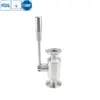 Sanitary stainless steel 2-way ball valve with tri-clamp connections for hygienic processing applications