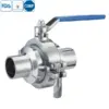 Sanitary grade stainless steel welded manual non-retention ball valve for hygienic applications