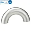 Stainless steel food processing 180-degree U-type welded bend elbow for hygienic pipelines