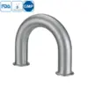 Stainless steel hygienic grade 180-degree U-type welded elbow for sanitary pipelines