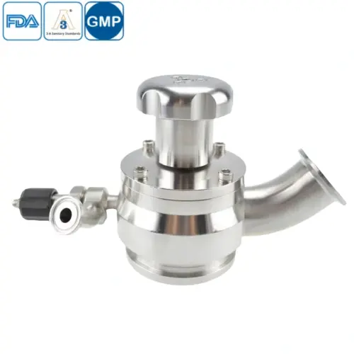 Stainless steel food processing aseptic tank bottom valve