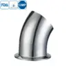 Stainless steel sanitary food grade 45-degree clamp-weld bend for hygienic pipelines