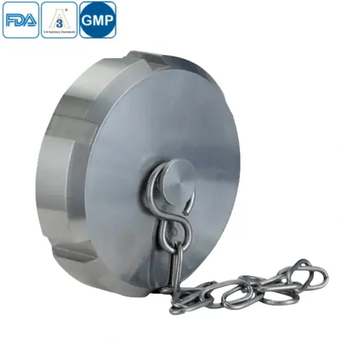 stainless steel food processing solid end cap with chain