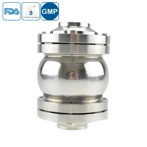 Stainless steel sanitary grade ball type NRV check valve for hygienic fluid control