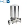 Stainless steel hygienic grade clamped pneumatic diaphragm valve with SS actuator for sanitary processing systems
