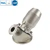 Stainless steel food grade pneumatic tank bottom diaphragm valve for hygienic processing applications