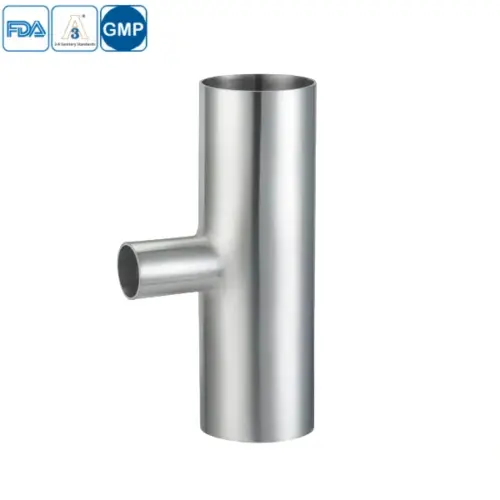 Stainless steel food equipment butt weld reducing tee fitting